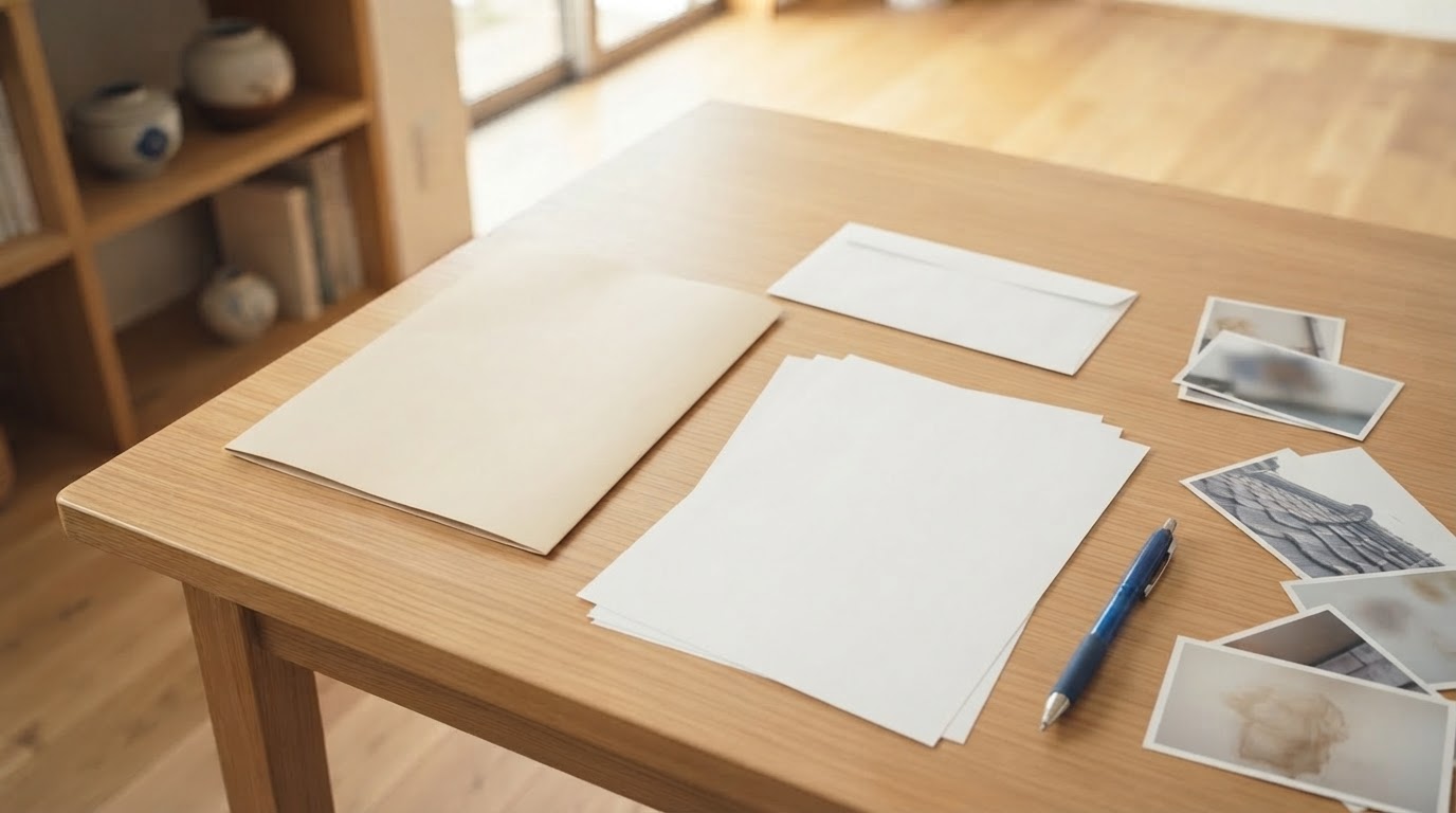 見積書や被害写真などの申請書類を確認
