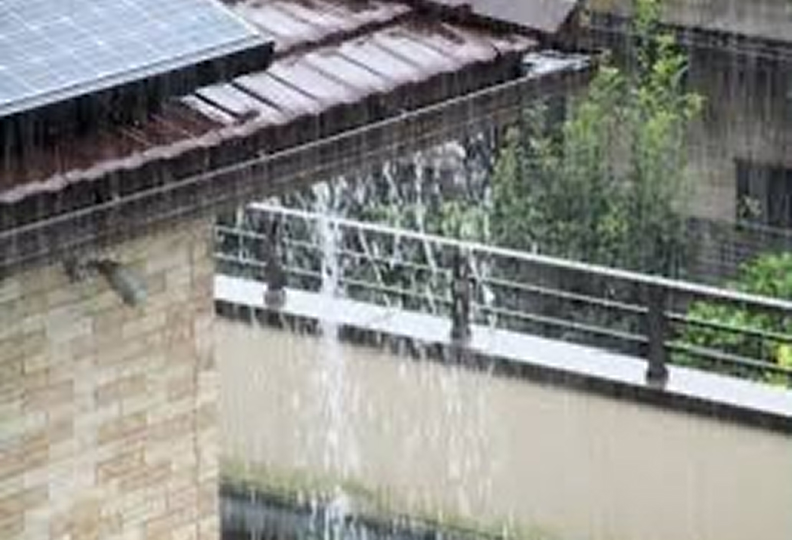 雨樋オーバーフローによる被害1